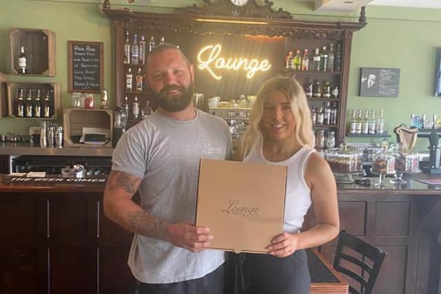 Owners Mitchell Hinchliffe and Ellie Sanders pictured with the cocktail making kits in Lounge Coffee Bar and Cafe in Eckington.