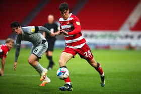 Branden Horton pictured in action for Doncaster Rovers.