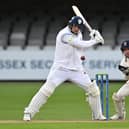 Billy Godleman of Derbyshire plays a shot during the LV= Insurance County Championship match between Essex and Derbyshire at Cloudfm County Ground in Chelmsford.  (Photo by Justin Setterfield/Getty Images)