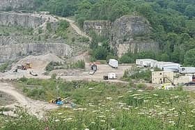 Barlow resident Dale Holford managed to picture film crews arriving at Wirksworth's Middle Peak Quarry earlier this week