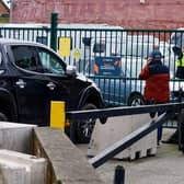 Gates were shut at the business as customers arrived to collect their vehicles