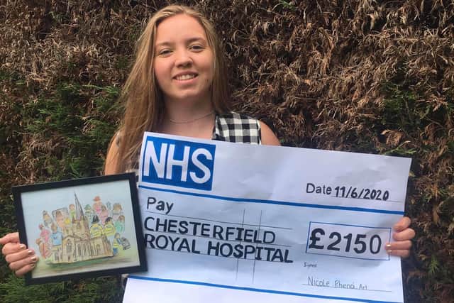 Creative Nicole Lander has raised thousands of pounds for Chesterfield Royal Hospital.