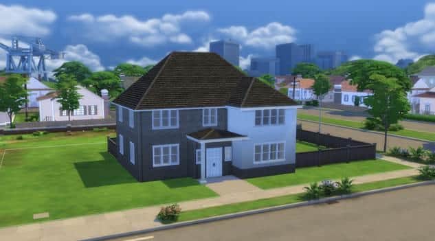 A recreation of Redrow's Shaftesbury-style home on Sims.