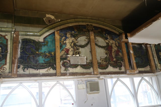 The tiles will now be protected and put on full view when the building reopens.