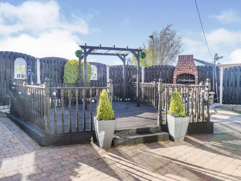 Rear garden with decking and patio