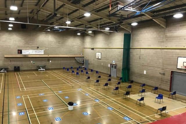 Sharley Park Leisure Centre in Clay Cross, Derbyshire, which has been converted into a Covid vaccinations hub (pic: North East Derbyshire District Council)