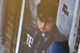 Police have released this CCTV image as they investigate an indecent exposure incident at Chesterfield railway station. Image: British Transport Police.