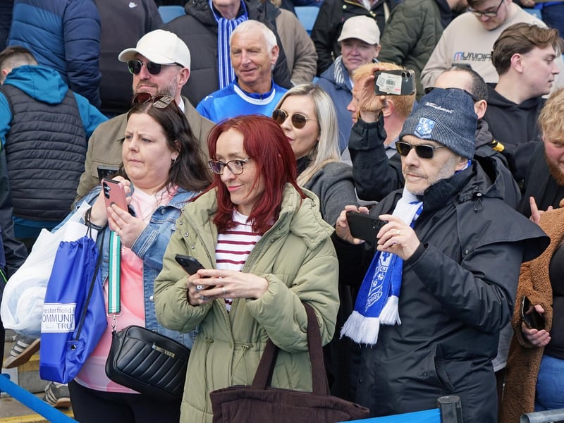Spireites supporters at the home draw with Tranmere Rovers
