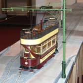 Reading model tram which will be on show at the exhibition at Crich Tramway Village