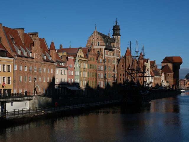 Here's the old harbour in Gdansk - flights to Gdansk, Katowice, Krakow, Poznan, Warsaw and Wroclaw in Poland are all available from Doncaster Sheffield Airport.