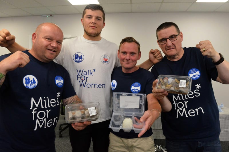 The Miles For Men team which tackled bushtucker trials for charity in 2017.