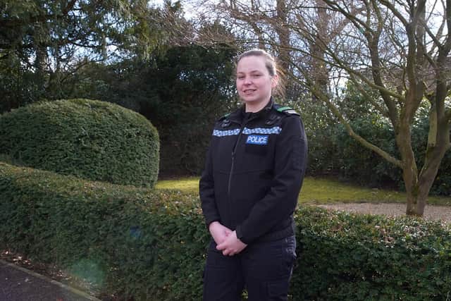 PC Beaumont, who is currently training to become a police constable, has been commended for her actions to keep the distressed woman safe