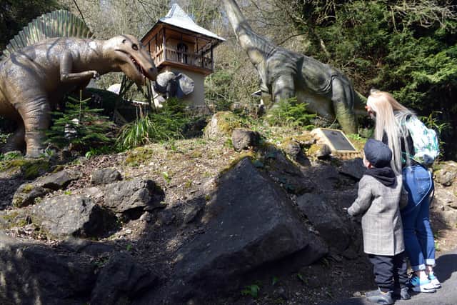 Children will love seeing all the dinosaurs as they explore the Lost World at Gulliver's Kingdom.