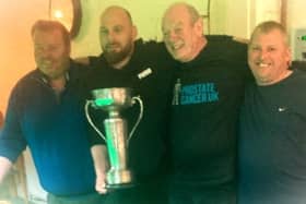 CRICH COMRADES Jaeger Trophy winners 2023-24L-R: Nick Berry, Phil Leverton, Ade Smith and Martin Byard. Also played: Paul Trevett, Jack Long, Rob Mulliss.