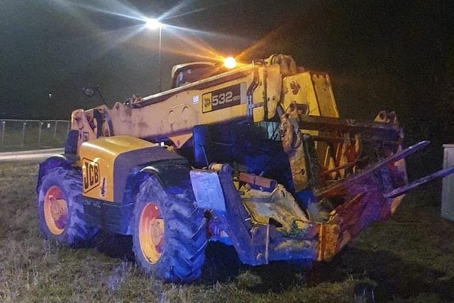 On December 2, the DRPU located a stolen telehandler in Bolsover. They tweeted: “Eagle-eyed member of the public calls in regarding this telehandler being driven erratically. Vehicle located abandoned and quick time enquiries identify it as stolen approx. 1700hrs from the rear of the old White Swan PH.”