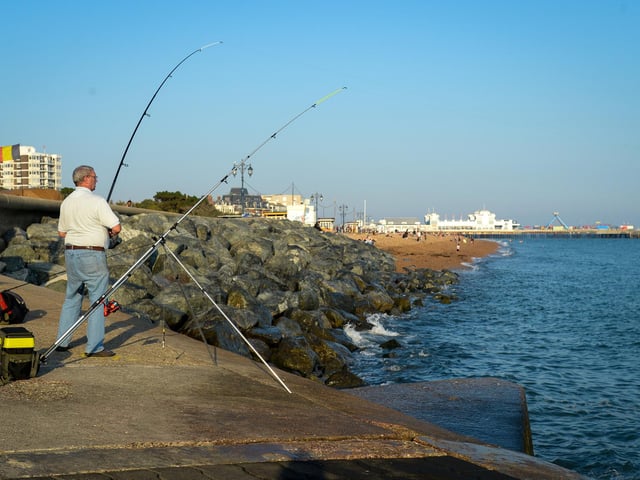 People enjoy the evening sunshine on Southsea beach on September 21, 2020 in Portsmouth. Picture: Finnbarr Webster