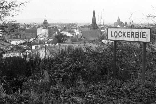 Dawn comes up over the Borders town of Lockerbie, where Pan Am flight 103, a 747 Jumbo jet, crashed after a bomb exploded on board in December 1988. Picture shows Lockerbie sign.