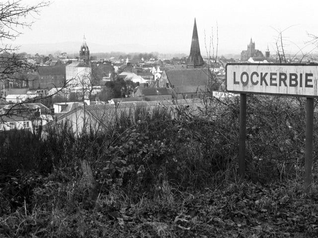 Dawn comes up over the Borders town of Lockerbie, where Pan Am flight 103, a 747 Jumbo jet, crashed after a bomb exploded on board in December 1988. Picture shows Lockerbie sign.