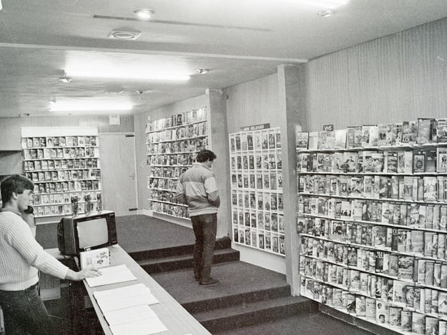 Langley Mill video centre, December, 1983.