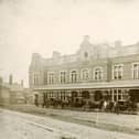This image from 1897 shows the Market Place station which used to stand next to what is now the Portland Hotel on West Bars