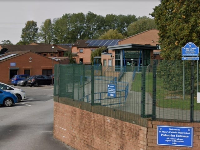 St Mary’s Catholic High School, at Newbold Road in Chesterfield, saw 468 pupils applying for 195 places - which means a success rate of 42 per cent.