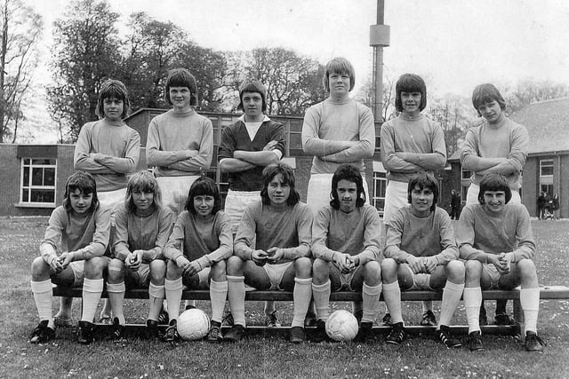 Tupton hall school's U15 football team in 1974.