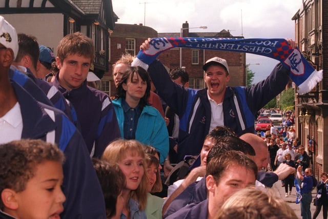 Chesterfield FC midfield player Paul Holland celebrated his team reaching the semi-final of the FA Cup when an open-topped bus made its way through Chesterfield in 1997.