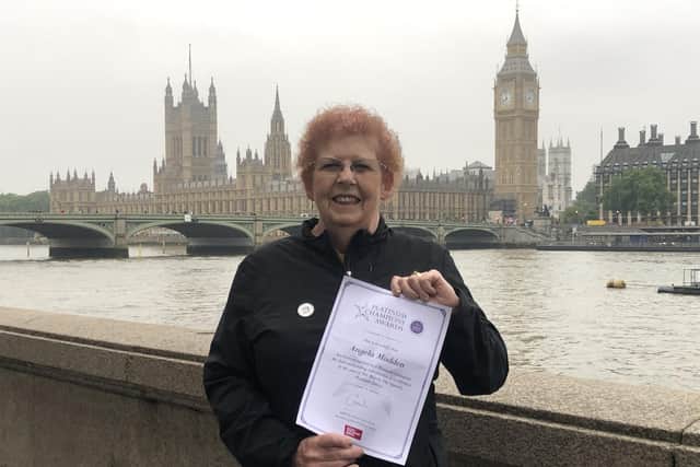Angela Madden, chair and finance director of the WASPI campaign, has been named a Platinum Champion by the Royal Voluntary Service