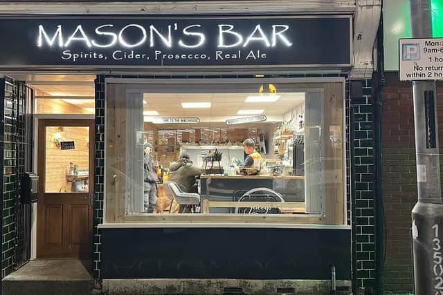 Mason's Bar is on Station Road, Whittington Moor, and opened at the beginning of February 2023.