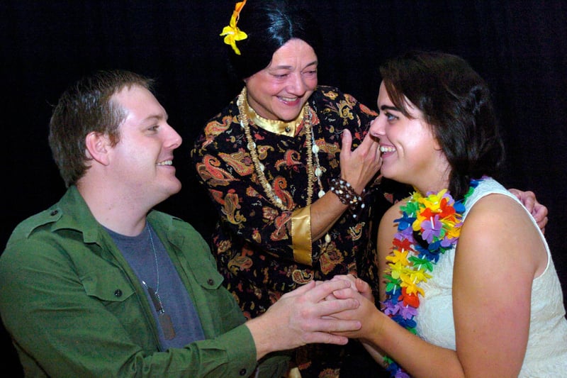 Dale Shaw, Chrissy Smith and Michelle Simpson in Bolsover Drama Group's production of South Pacific in 2013.