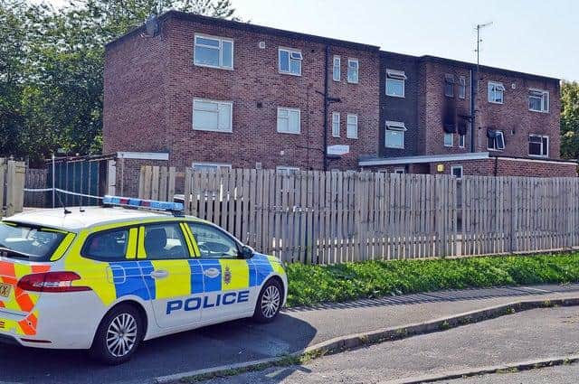 Police were called to the flat fire in Seaton Court, Devonshire Close, Newbold, just before 9pm on Saturday, September 12.