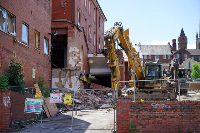 Demolition starts on The Chesterfield Hotel.