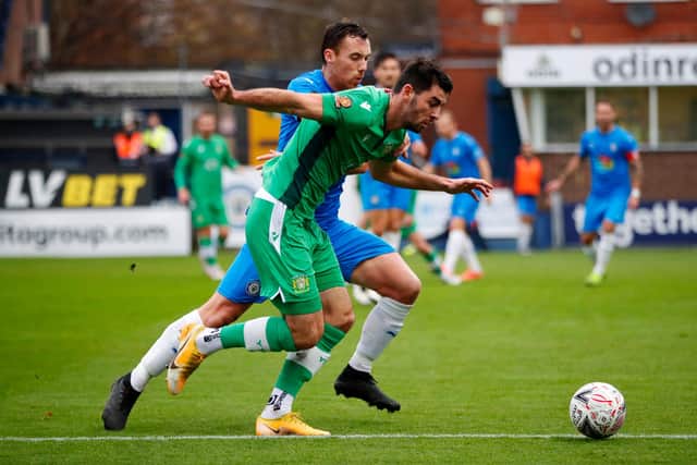 Joe Quigley, pictured playing for Yeovil Town, has signed for Chesterfield.
