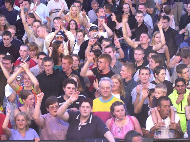 The crowd as the show goes live at 9pm on Radio One