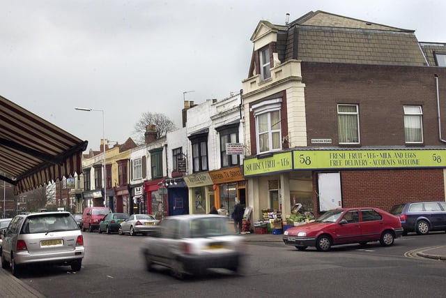 This is what Albert Road in  Southsea looked like in 2004. With a mix of businesses, shops, pubs and eating establishments.
