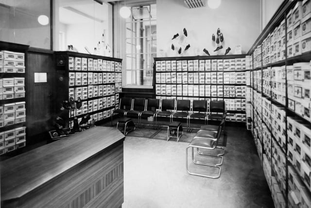 The shoe department on the ground floor in 1938