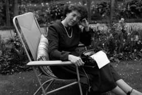 Enid Blyton sitting in her garden in Buckinghamshire. Picture by George Konig/Getty Images.