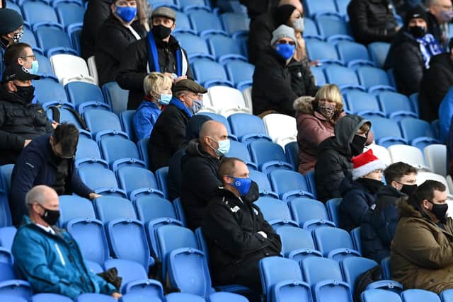 Limited fans watched Brighton & Hove Albion v Sheffield United.