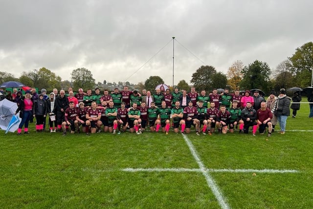 Dronfield Rugby Club players and supporters wore pink socks to back the Ashgate Hospice fundraiser.