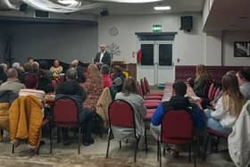 About 50 people attended a public meeting hosted at Poolsbrook Welfare Club in Chesterfield last Thursday, November 9 to discuss issues regarding the Erin landfill site in Duckmanton. (Photo courtesy of Cllr Anne-Frances Hayes)