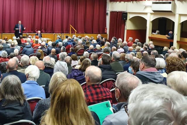Toby Perkins attended a public meeting with over 200 people held by the Chesterfield Civic Society at Brookfield School, but no representative from the Council was there