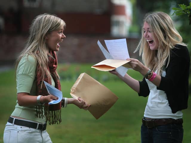 Students receive their results (Photo by Christopher Furlong/Getty Images)