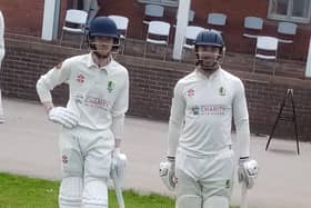 Sam Fawcett, left, and Michael Michailidis shared an opening stand of 82 for Chesterfield seconds