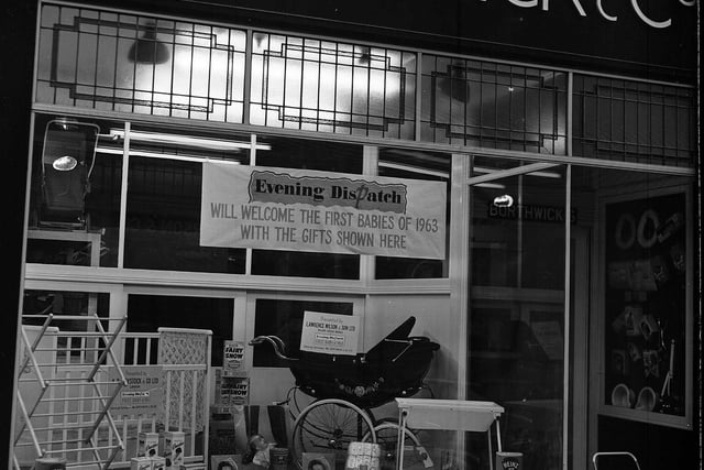 A window display at William Borthwick's baby shop in Cockburn Street in 1963.
