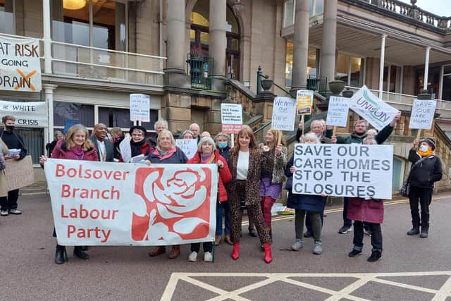 Campaigners called for the care homes to be saved