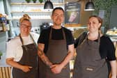 Chef owner Jamie Shorrocks with his employees Charlotte Fraser, left, and Jo Westmoreland.