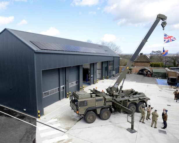 The new vehicle workshop at Kingsway Army Reserve Centre