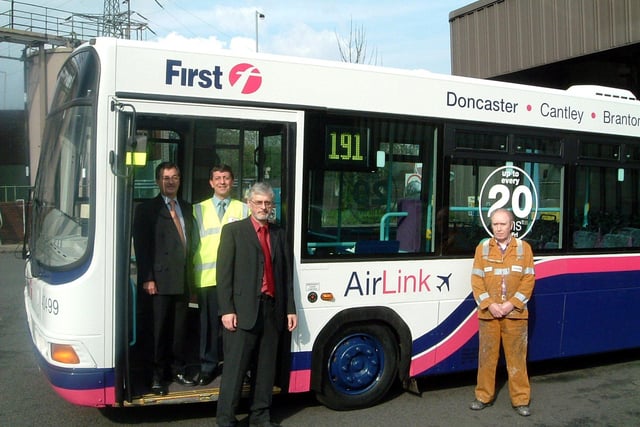 First's 'Air Link' buses, which run between Doncaster and Robin Hood Airport.