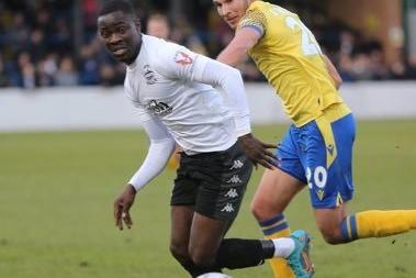 The striker has been on loan at Dover Athletic this season from King's Lynn Town, scoring five goals. He found the net for Dover against Chesterfield at the Technique and gave the Spireites all sorts of problems. He also bagged a hat-trick against Wrexham. He was previously at Chelsea and Leicester City as a youngster. At 22, the German-born Ghanian  has some potential.