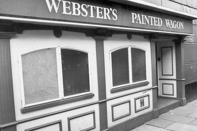 A boarded-up window backs up Ian Peters memory of the Painted Wagon: "Aptly named, just like the Wild West."